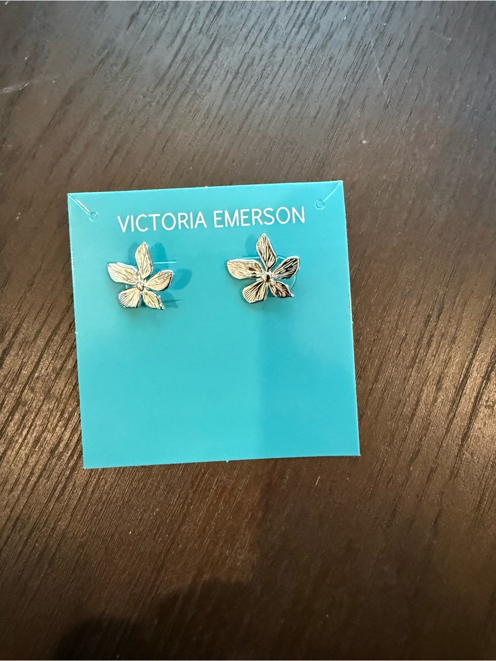 Victoria Emerson Silver Floral Petal Stud Earrings